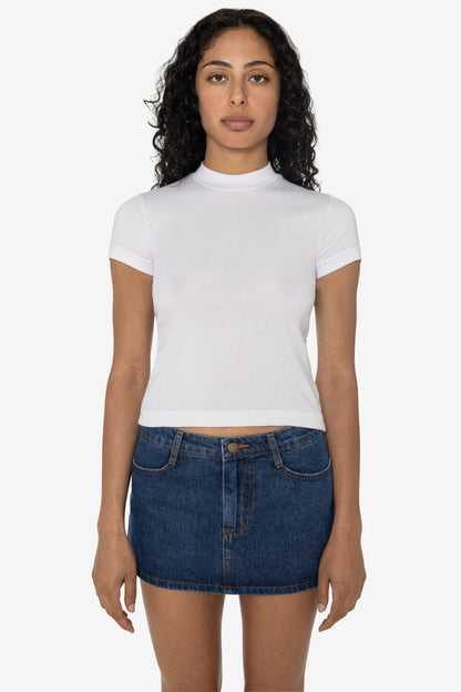 R4309 - Mockneck Cap Sleeve Baby Tee