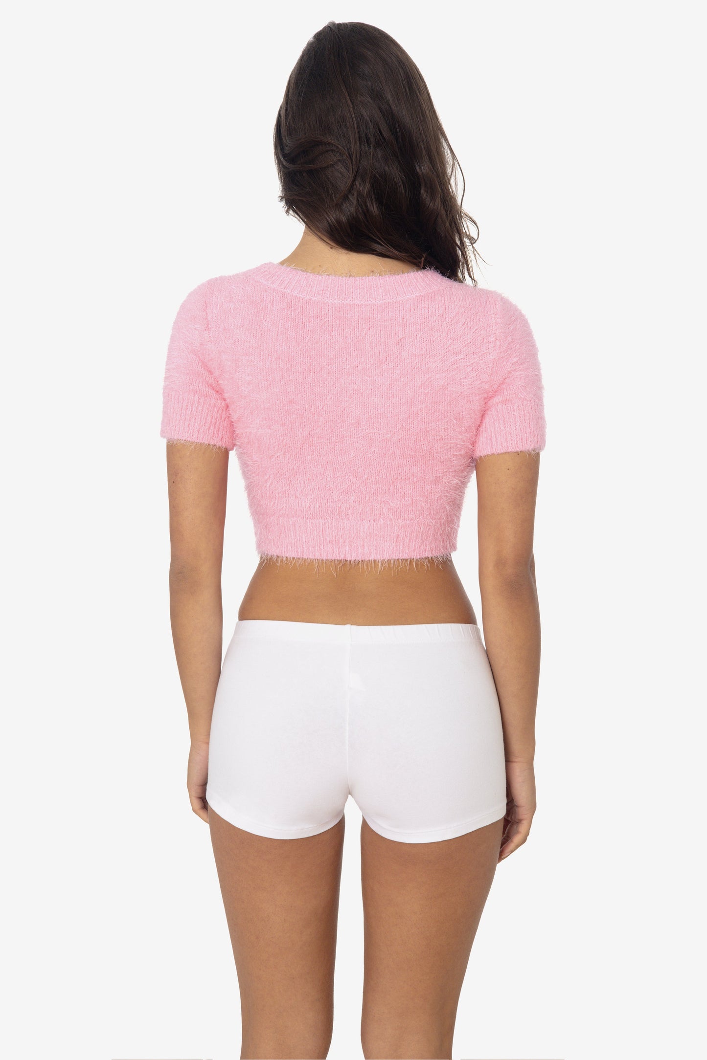 RFK4980 - Short Sleeve Fuzzy Sweater