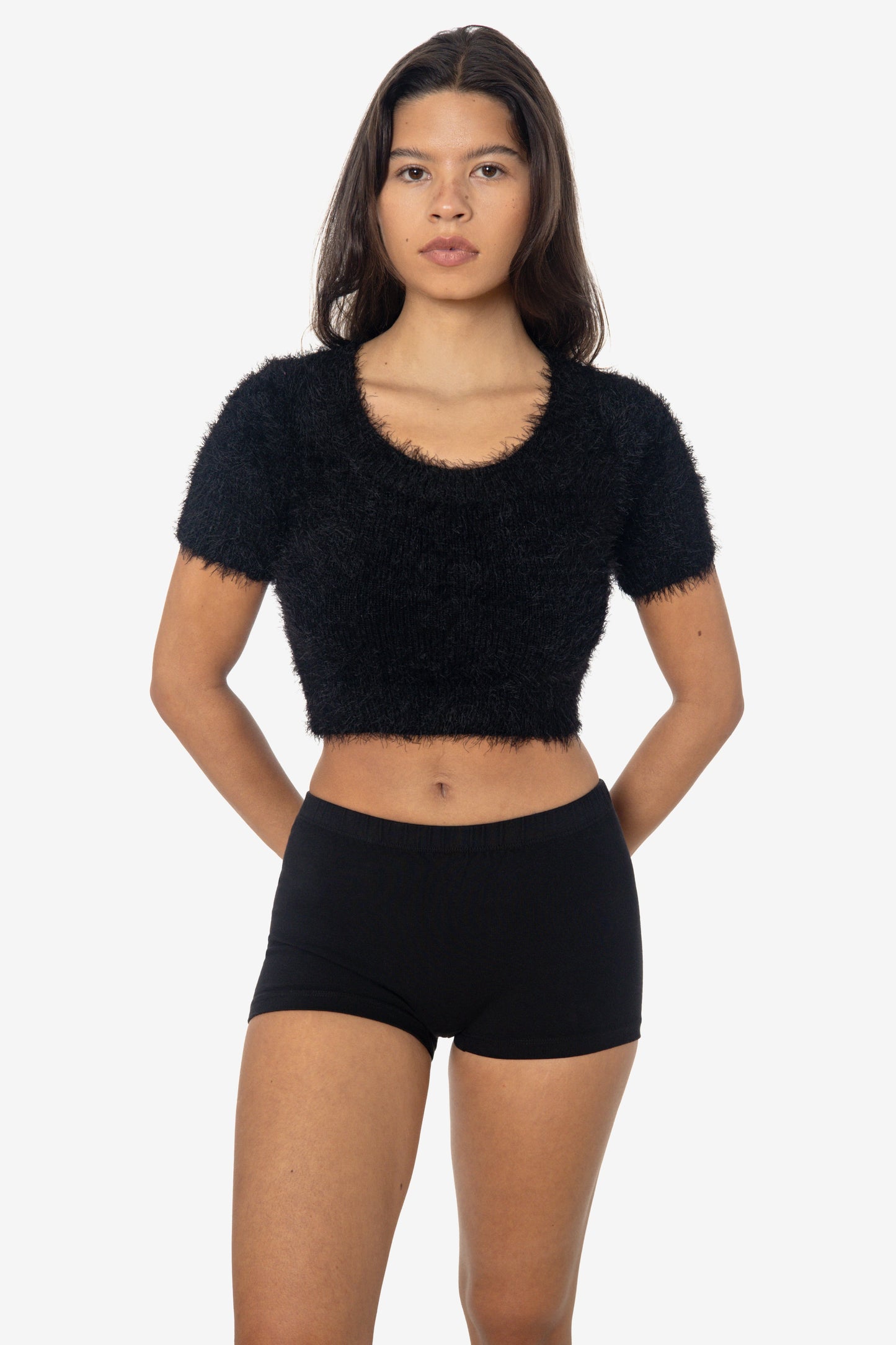 RFK4980 - Short Sleeve Fuzzy Sweater