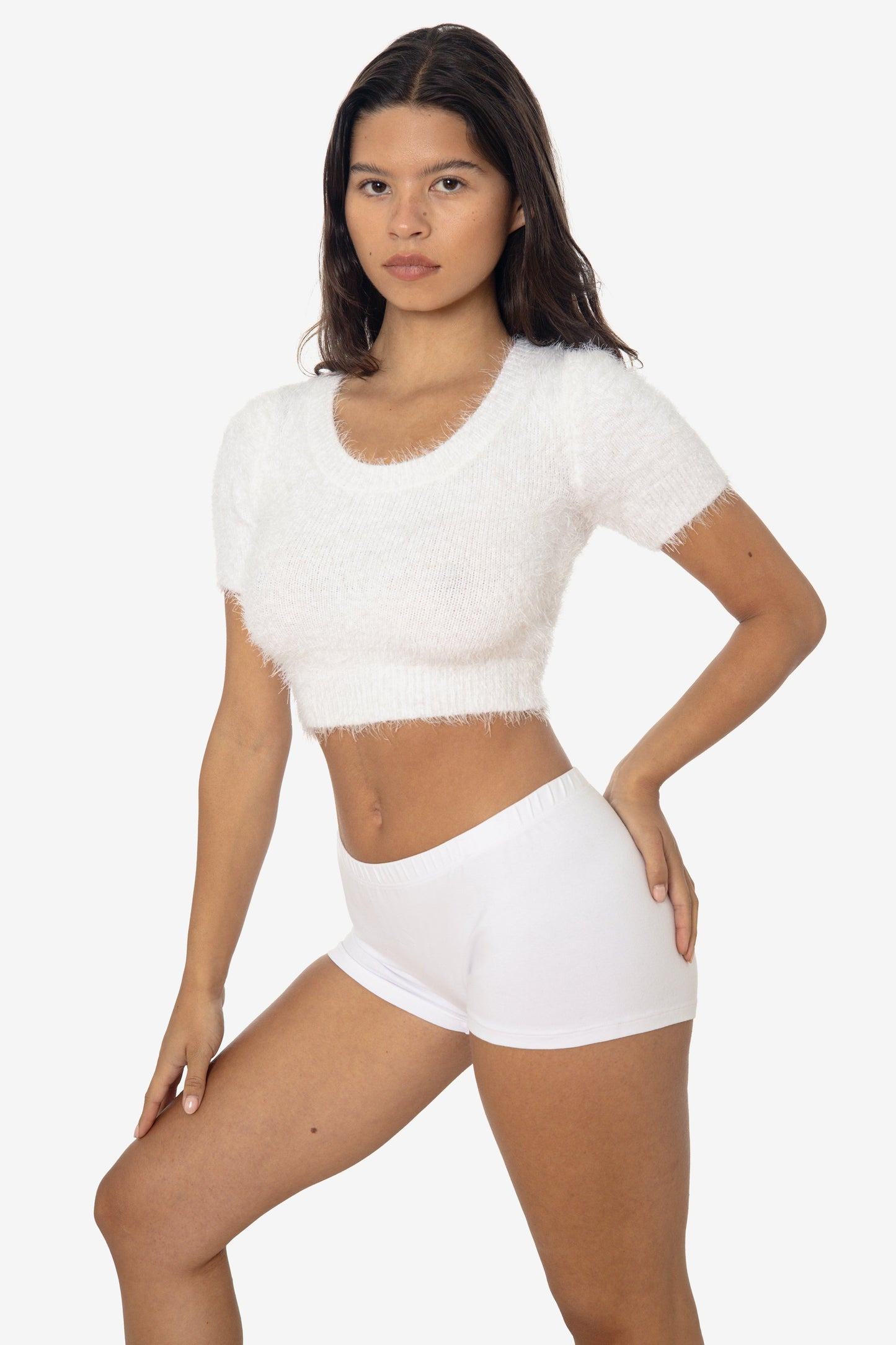 RFK4980 - Short Sleeve Fuzzy Sweater