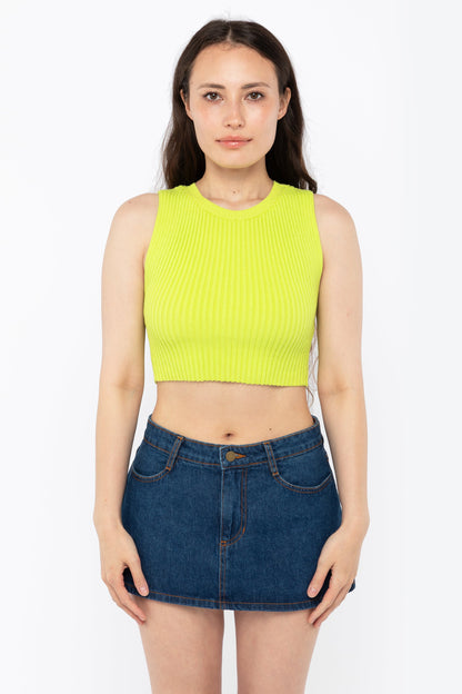 RFK50 - Ultra Heavy Knit Ribbed Crop Top