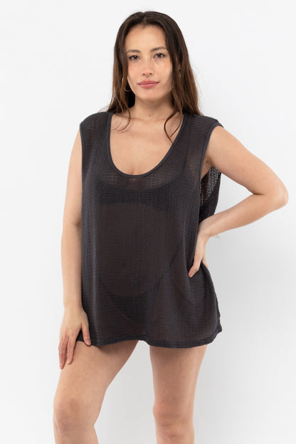 RIN15GD - Unisex Cotton Fishnet Tank Top