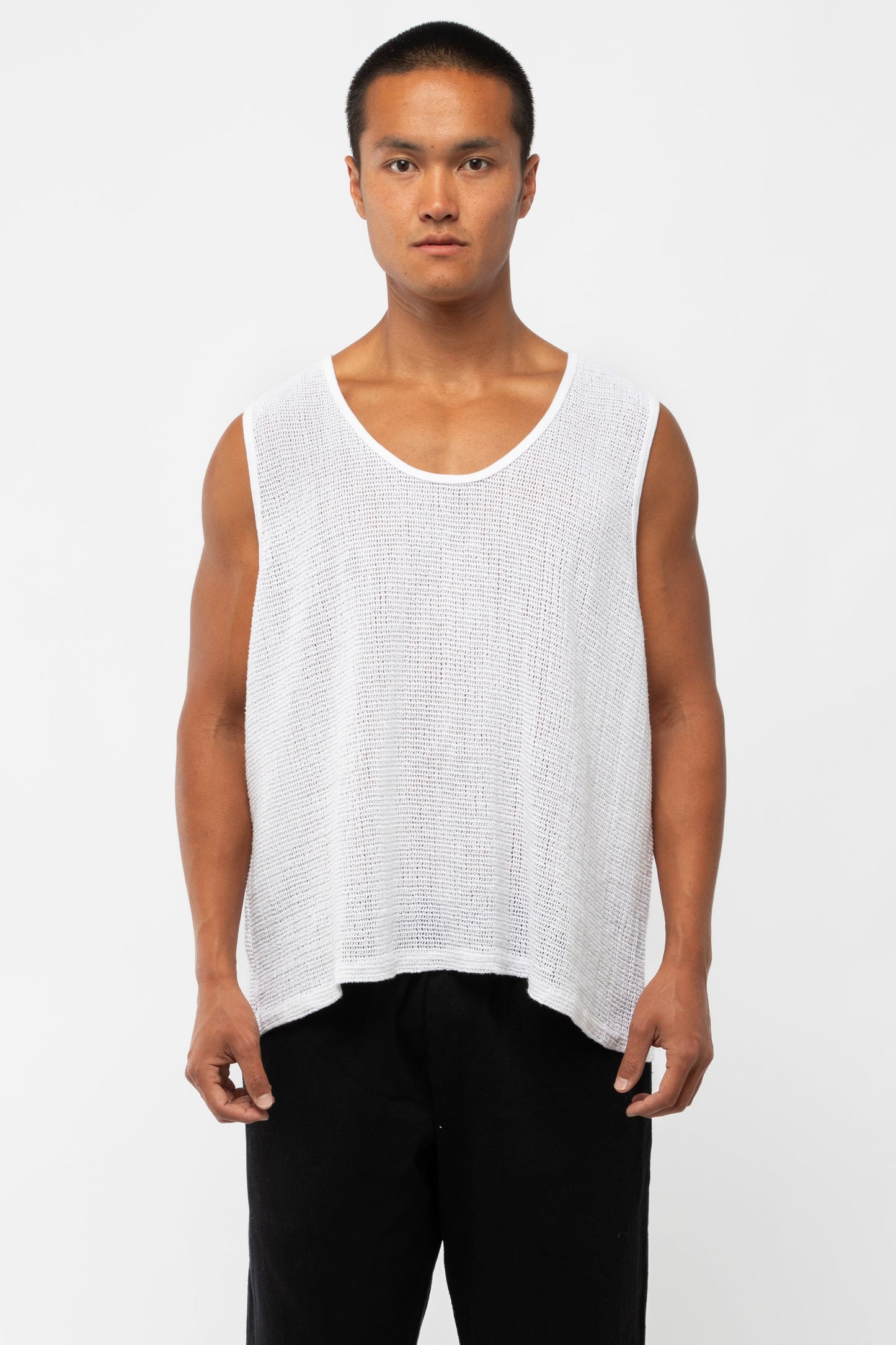 RIN15GD - Unisex Cotton Fishnet Tank Top
