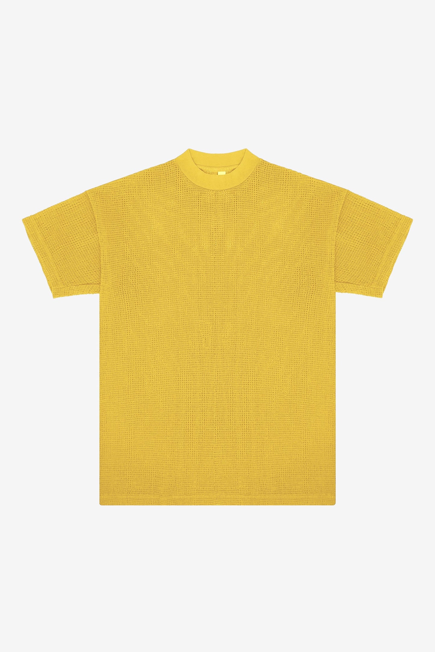 RIN500GD - Cotton Fishnet Mock Neck Big Tee