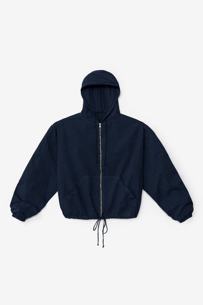 RJC410GD - Cotton Poplin Zip-Up Hooded Jacket