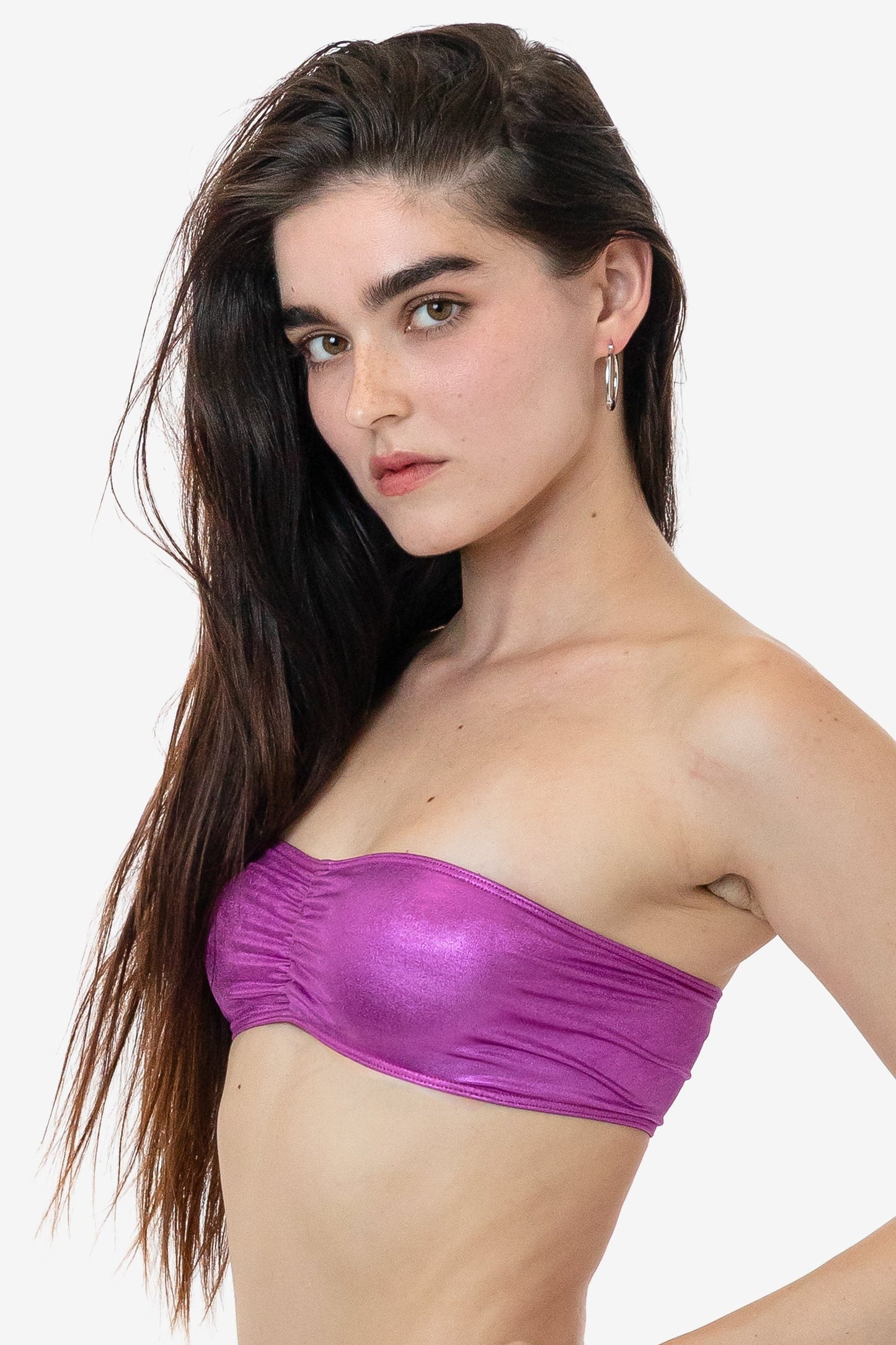 RLA3007 - Lamé Ruched Tube Bra