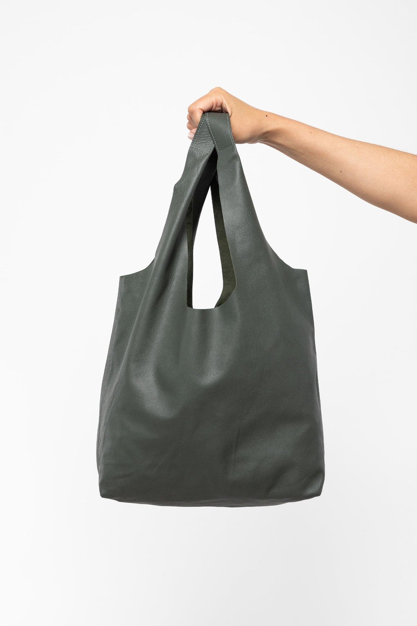 RLH3406 - Monochromatic Leather Shopping Bag