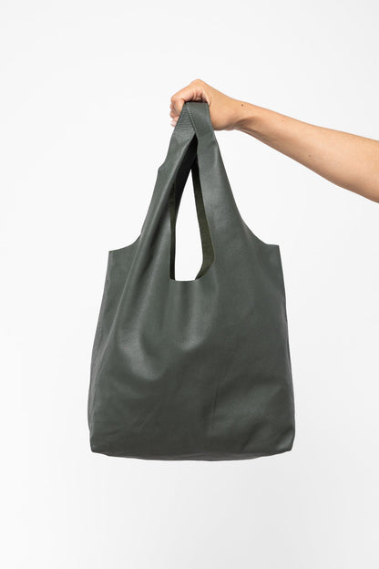 RLH3406 - Monochromatic Leather Shopping Bag