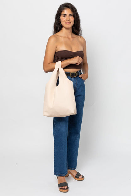 RLH3406 - Monochromatic Leather Shopping Bag