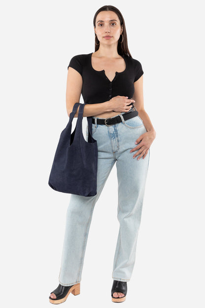 RLH3406 - Monochromatic Leather Shopping Bag
