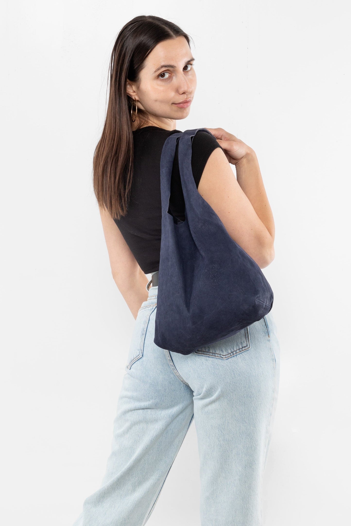 RLH3406 - Monochromatic Leather Shopping Bag