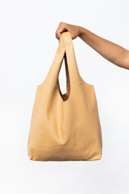 RLH3406 - Monochromatic Leather Shopping Bag