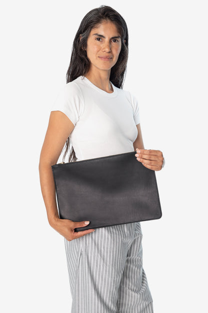 RLH3413 - Large Leather Zip Pouch