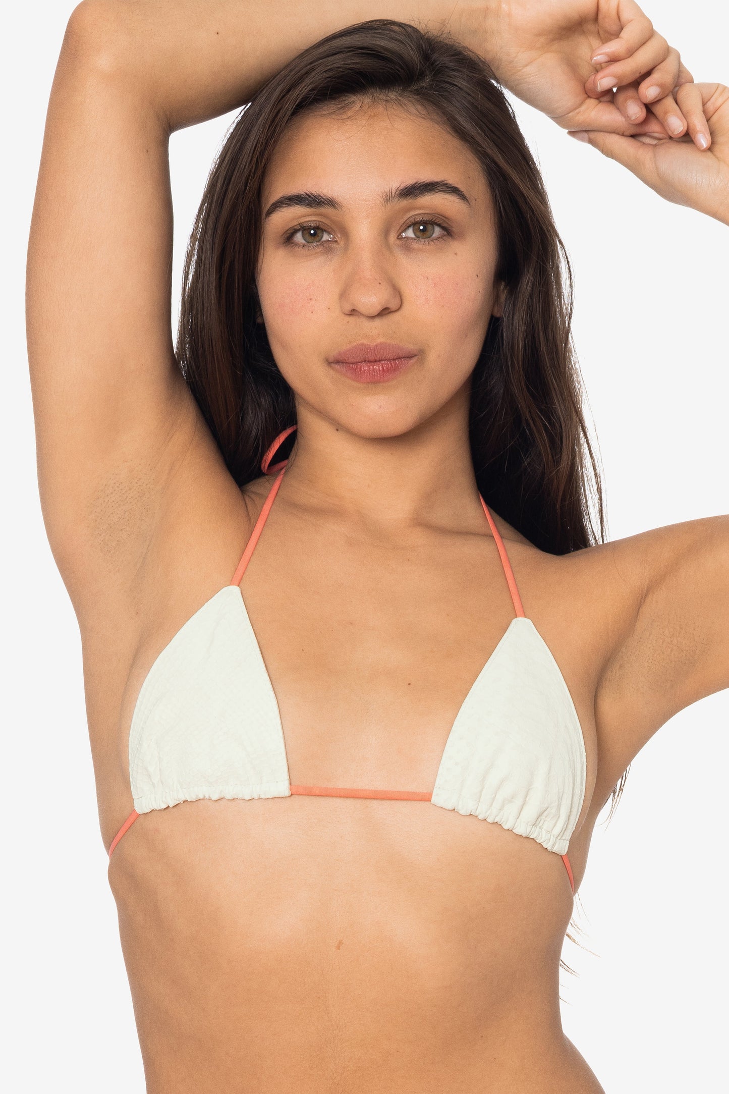 RLH3436 - Leather Nylon String Bikini Top