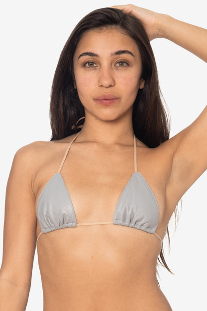 RLH3436 - Leather Nylon String Bikini Top