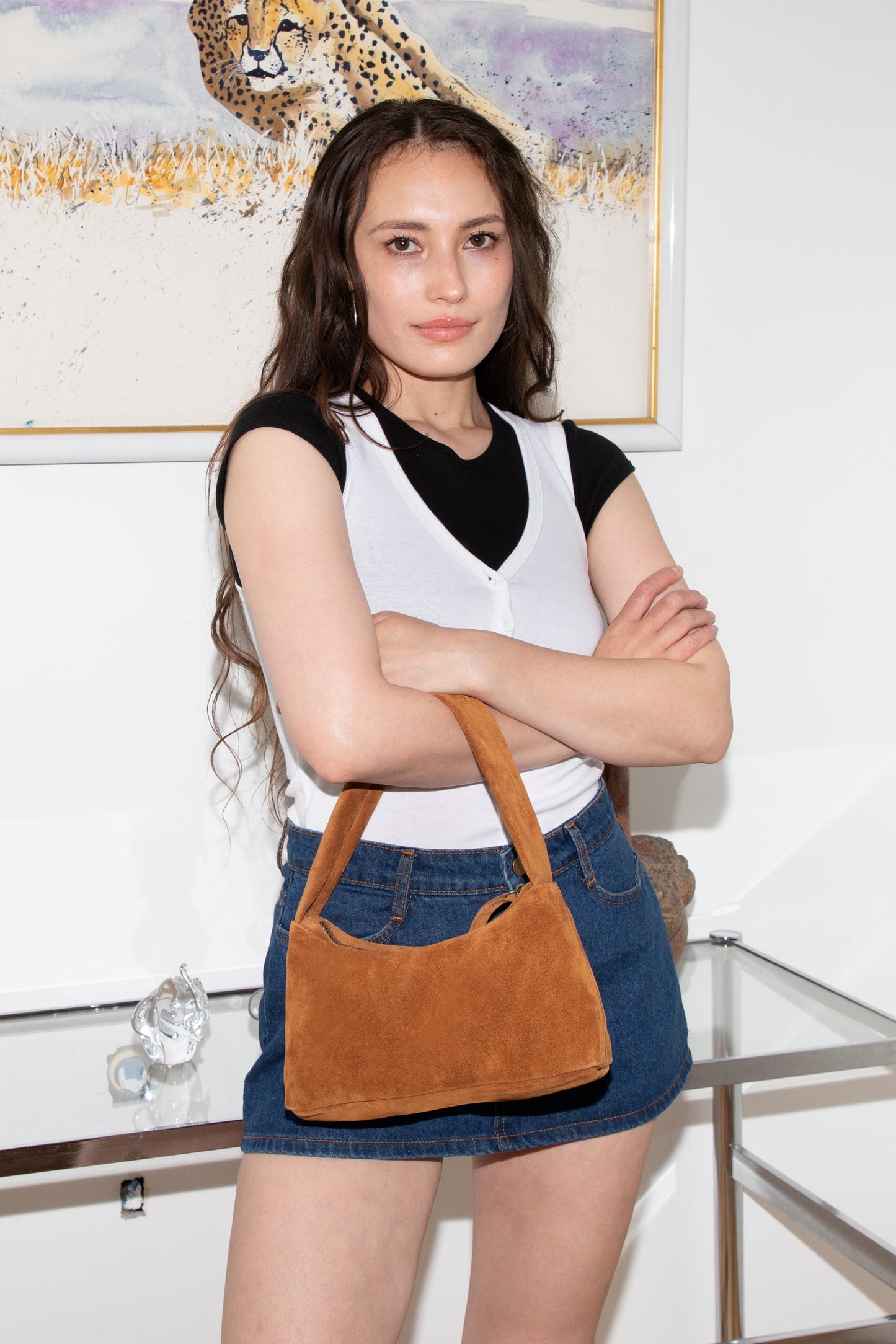 RLH3471 - Soft Suede Shoulder Bag