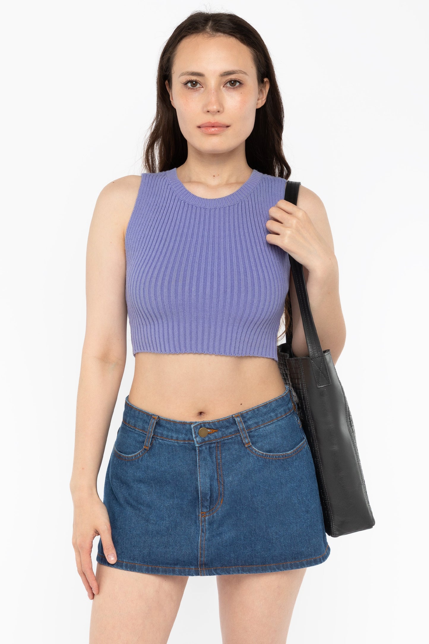 RLH3482 - Woven Leather Slim Tote