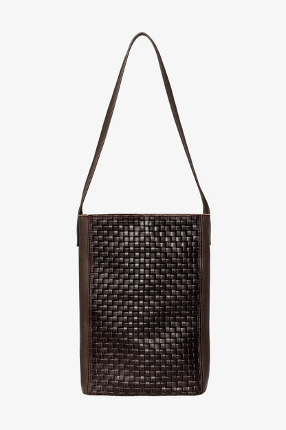 RLH3482 - Woven Leather Slim Tote