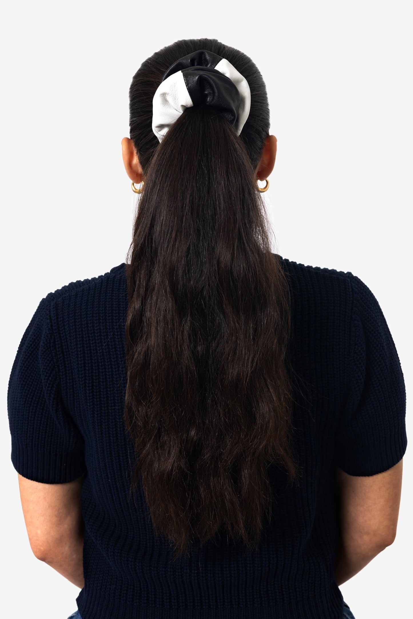 RLHSCRUNCH - 2-Tone Leather Scrunchie
