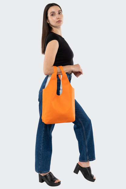 RLH3406 - Monochromatic Leather Shopping Bag