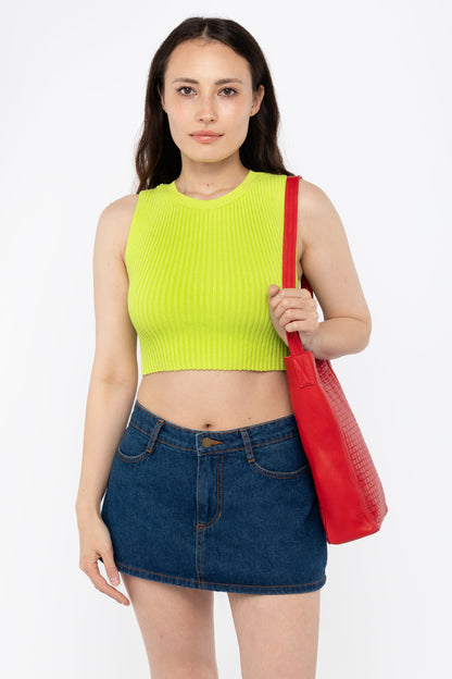 RLH3482 - Woven Leather Slim Tote