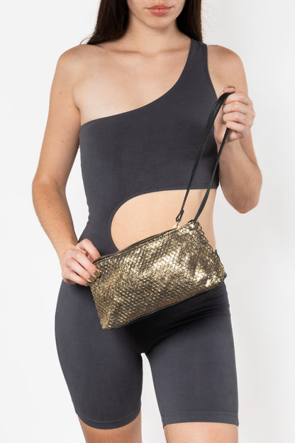 RLH3490 - Embellished Leather Zip Pochette