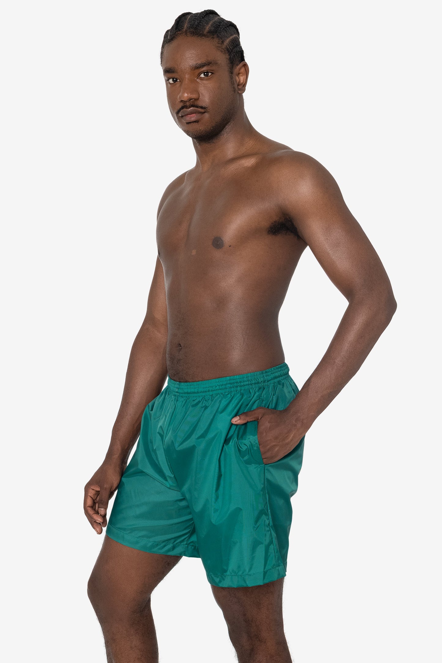 RNF412 - Men's-Unisex Nylon Taffeta Wide Shorts / Swim Trunk