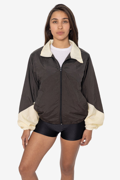 RNF555C - Nylon Crinkle Zip-Up Colorblock Windbreaker
