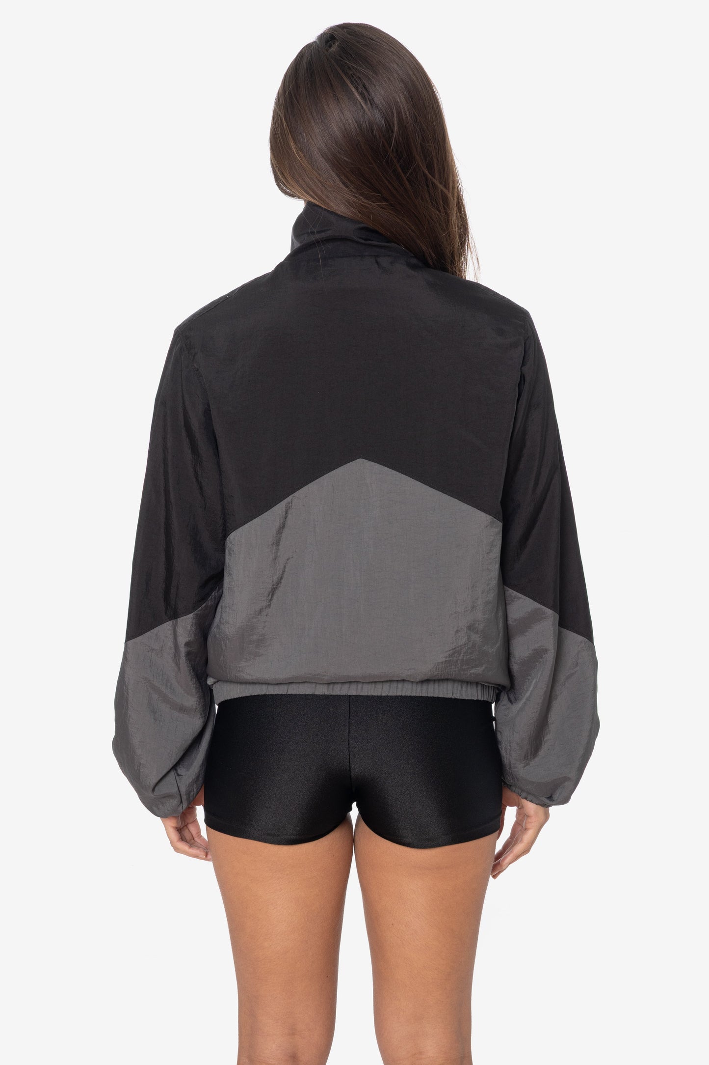 RNF555C - Nylon Crinkle Zip-Up Colorblock Windbreaker