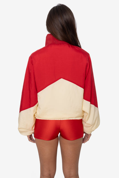 RNF555C - Nylon Crinkle Zip-Up Colorblock Windbreaker
