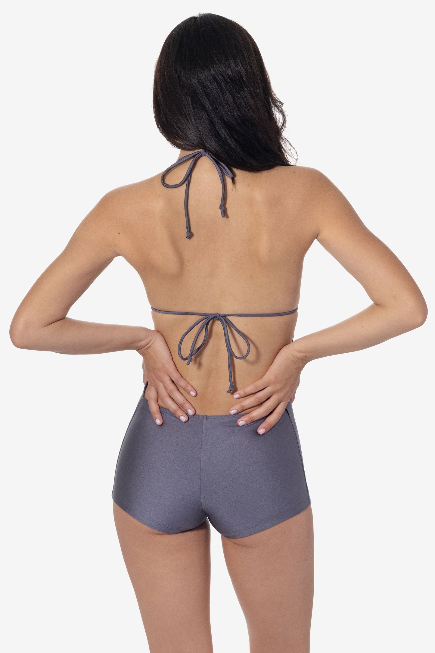 RNT306 - Nylon Tricot Maillot-V Swim Romper
