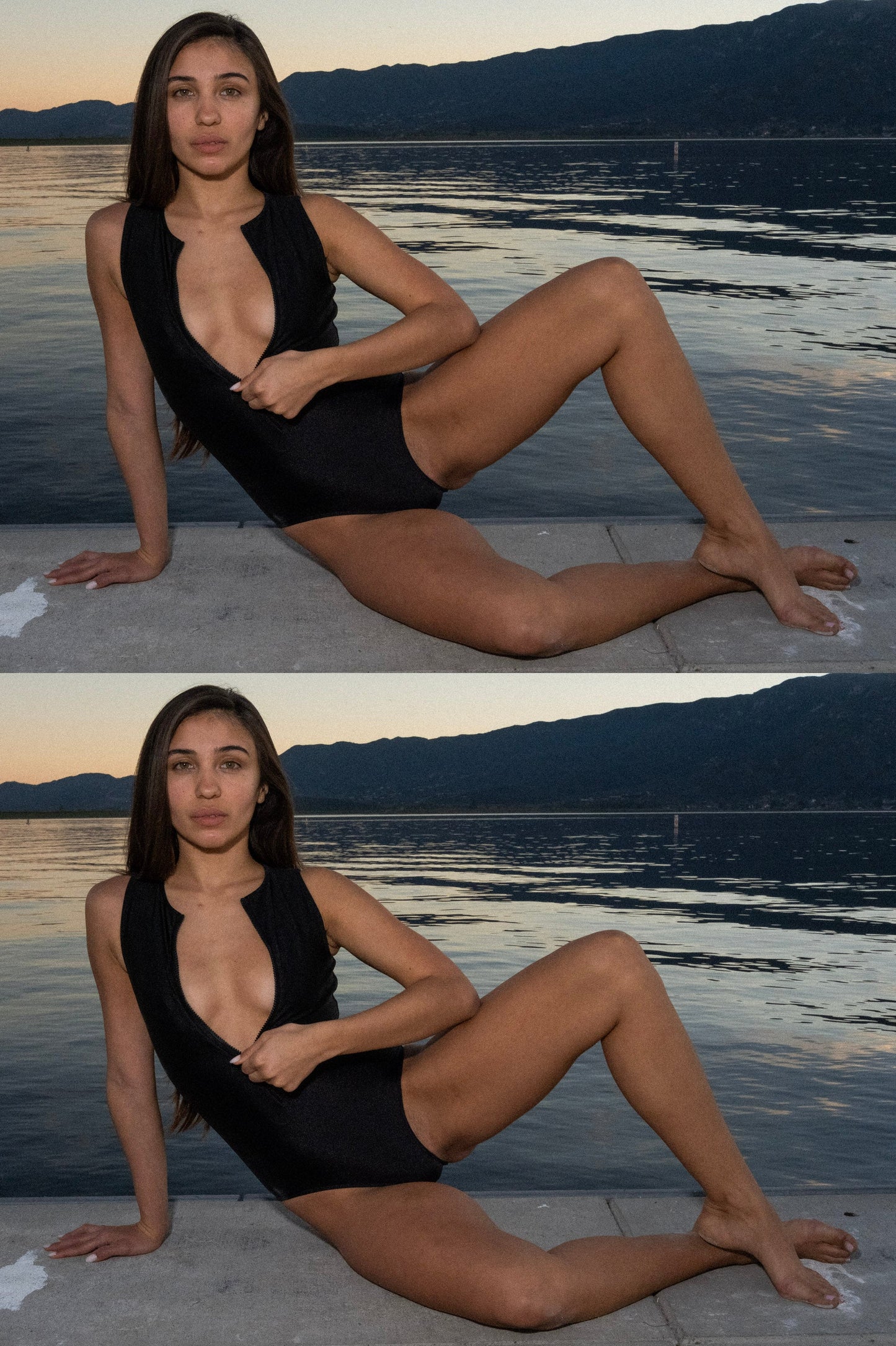 RNT352 - Zip Front Tank One-Piece