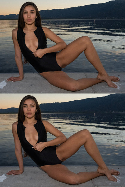 RNT352 - Zip Front Tank One-Piece