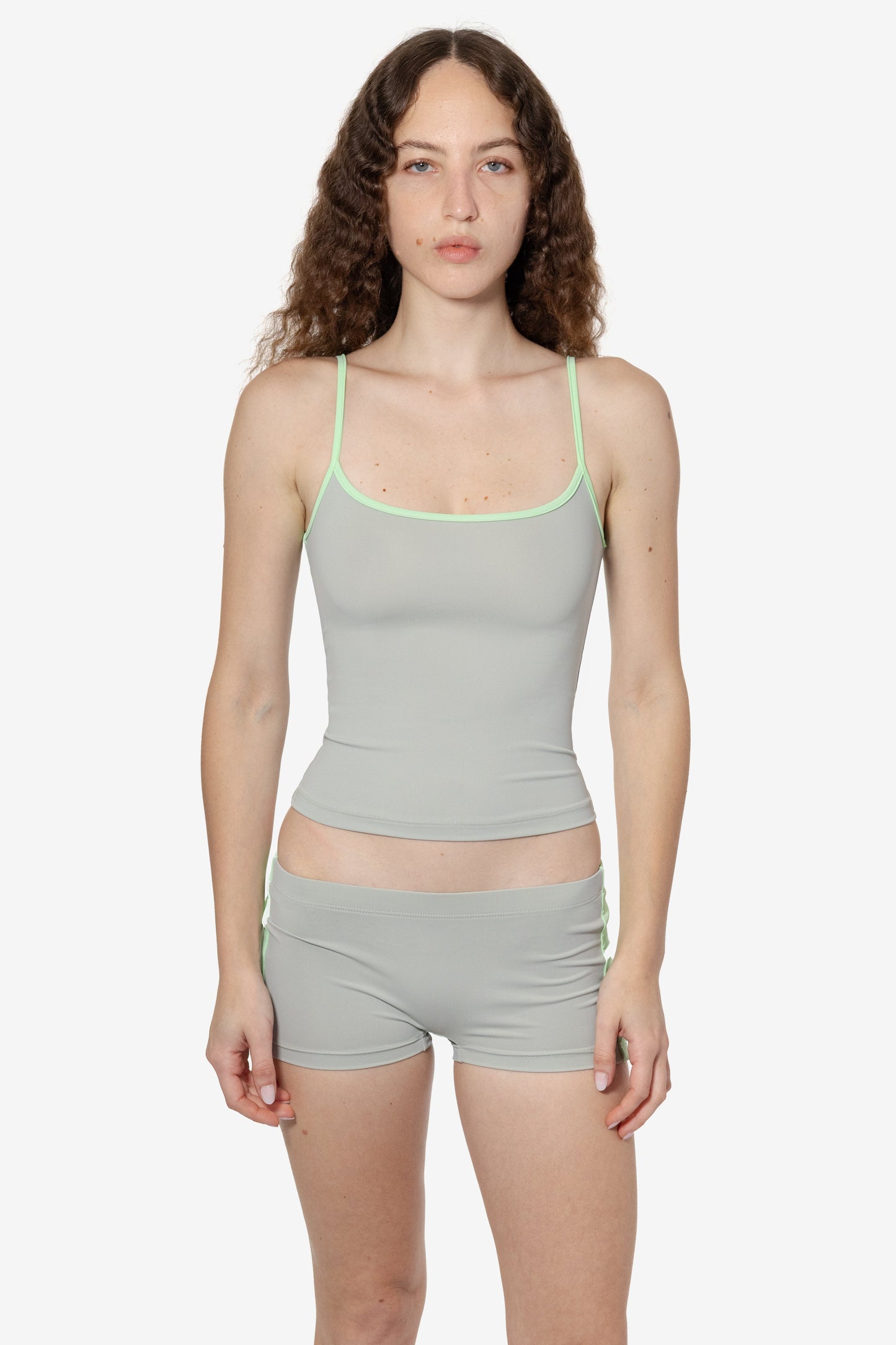 RNT532 - Nylon Tricot 2-Tone Mini Shorts