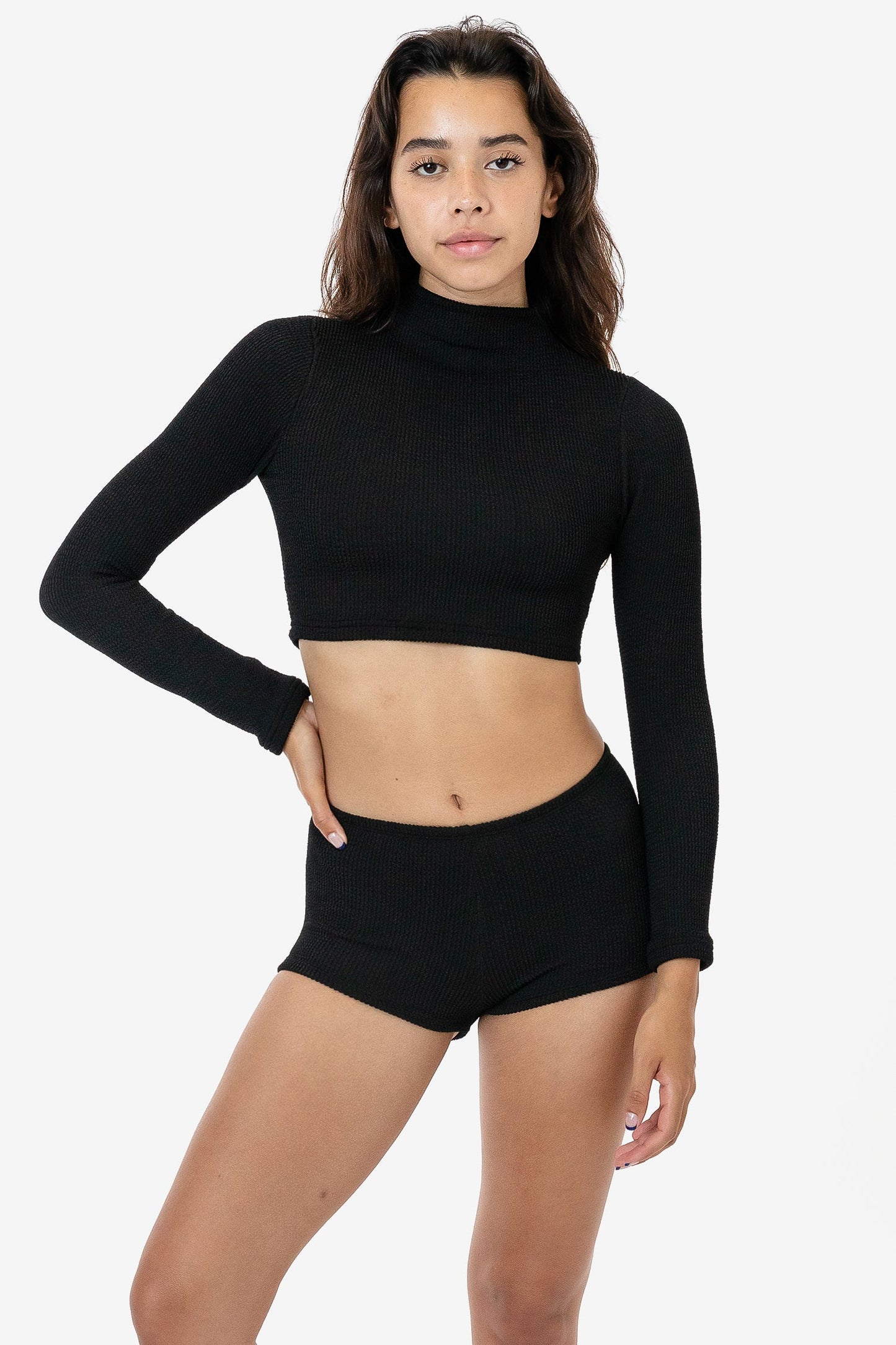 RPC3066 - Crinkle Mockneck Surf Top