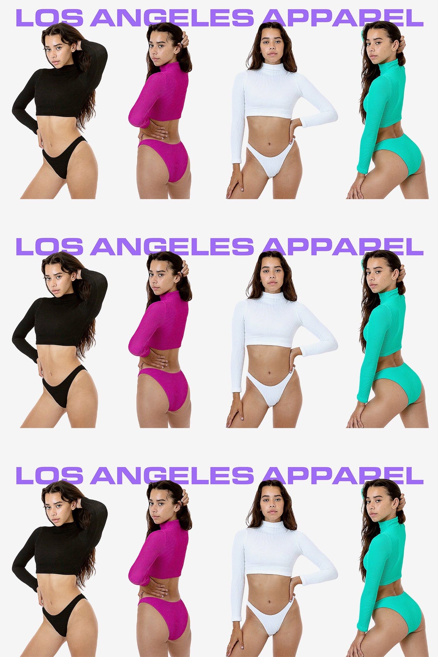 RPC3009 - Crinkle High Cut Swim Bottom