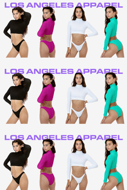 RPC3009 - Crinkle High Cut Swim Bottom