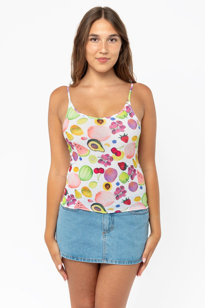 RPL3011P-X - Printed Poly Spandex Tear Drop Tank Top