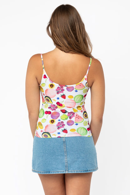 RPL3011P-X - Printed Poly Spandex Tear Drop Tank Top