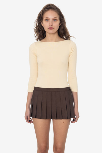 RPR301 - Micro Mini Box Pleat Wrap Skirt