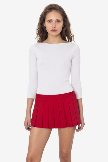 RPR301 - Micro Mini Box Pleat Wrap Skirt