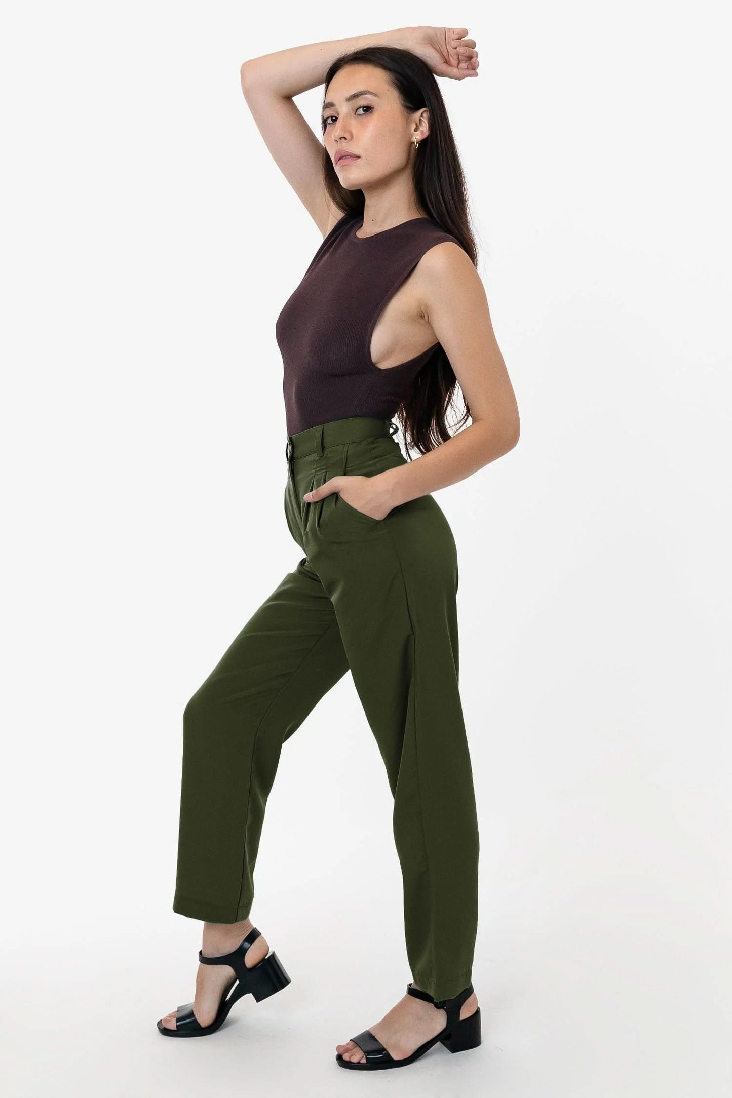 RSAPP350 - Poly Pleated Straight Leg Pant