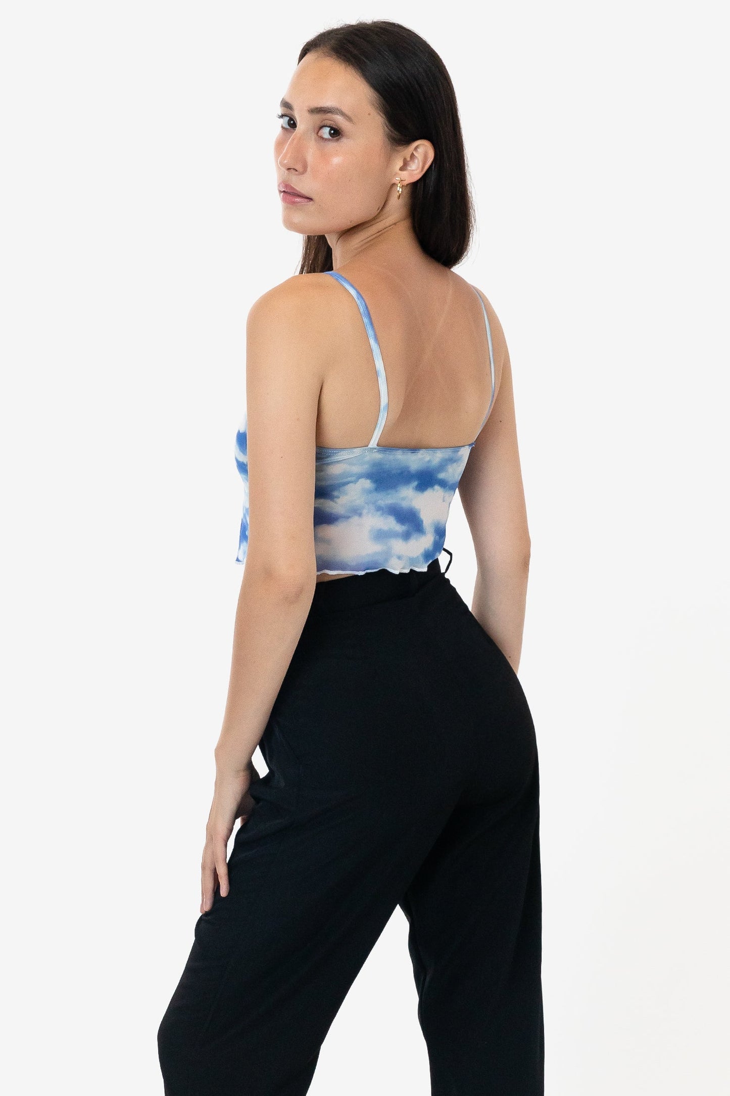 RNS778P - Printed Micro Mesh Spaghetti Tank