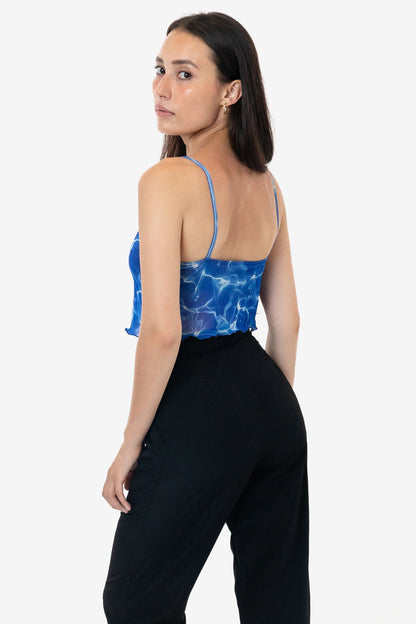 RNS778P - Printed Micro Mesh Spaghetti Tank