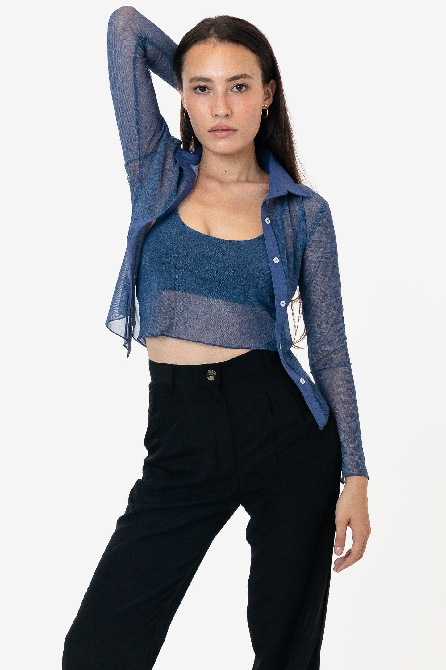 RNS778P - Printed Micro Mesh Spaghetti Tank