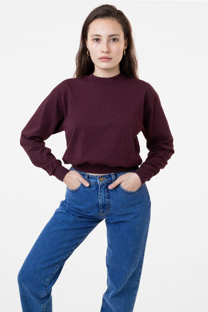 1804GD - Long Sleeve Garment Dye Cropped Mockneck