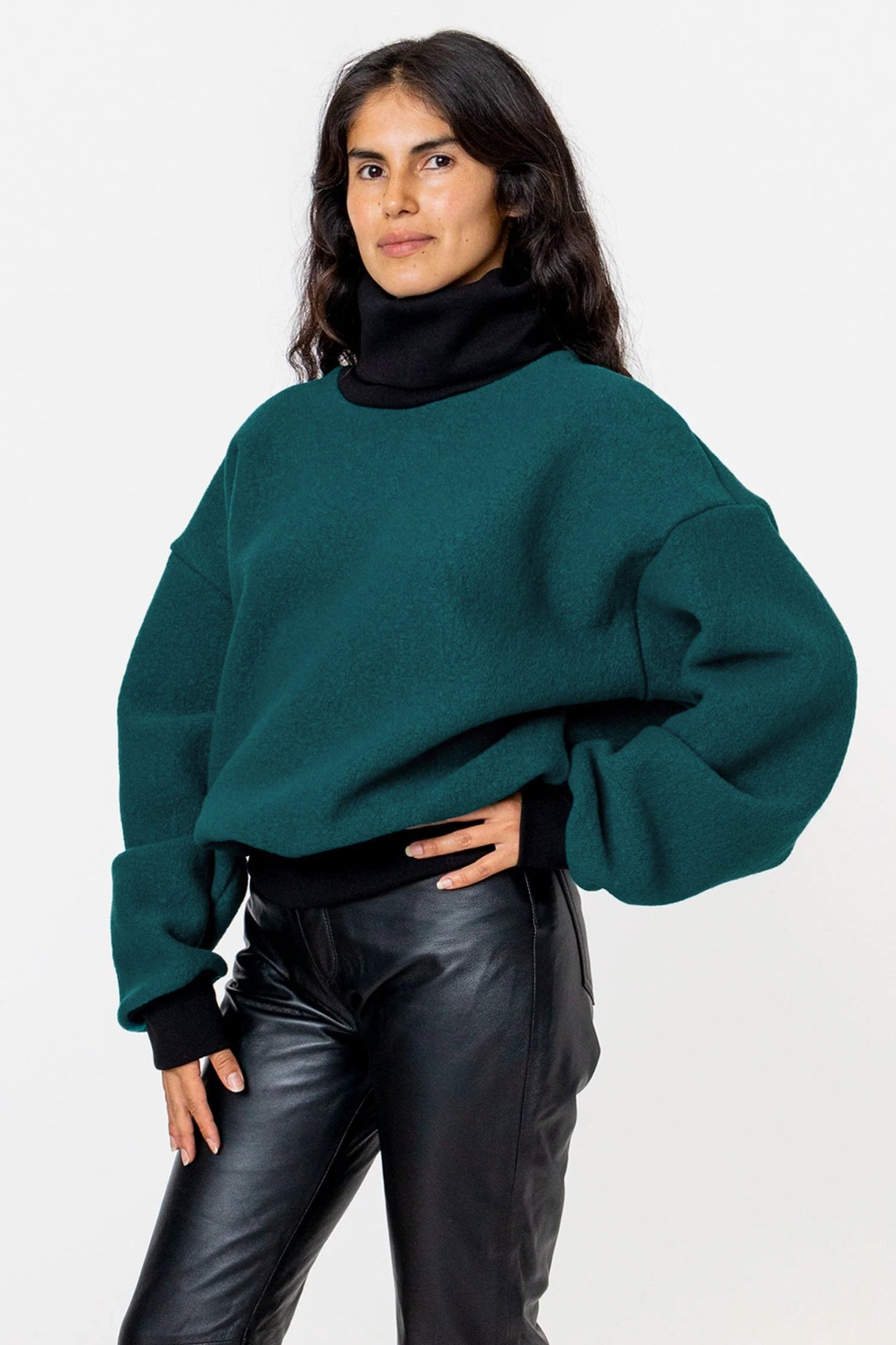 RWHR313 - Turtleneck Sweater with Heavy Cotton Rib