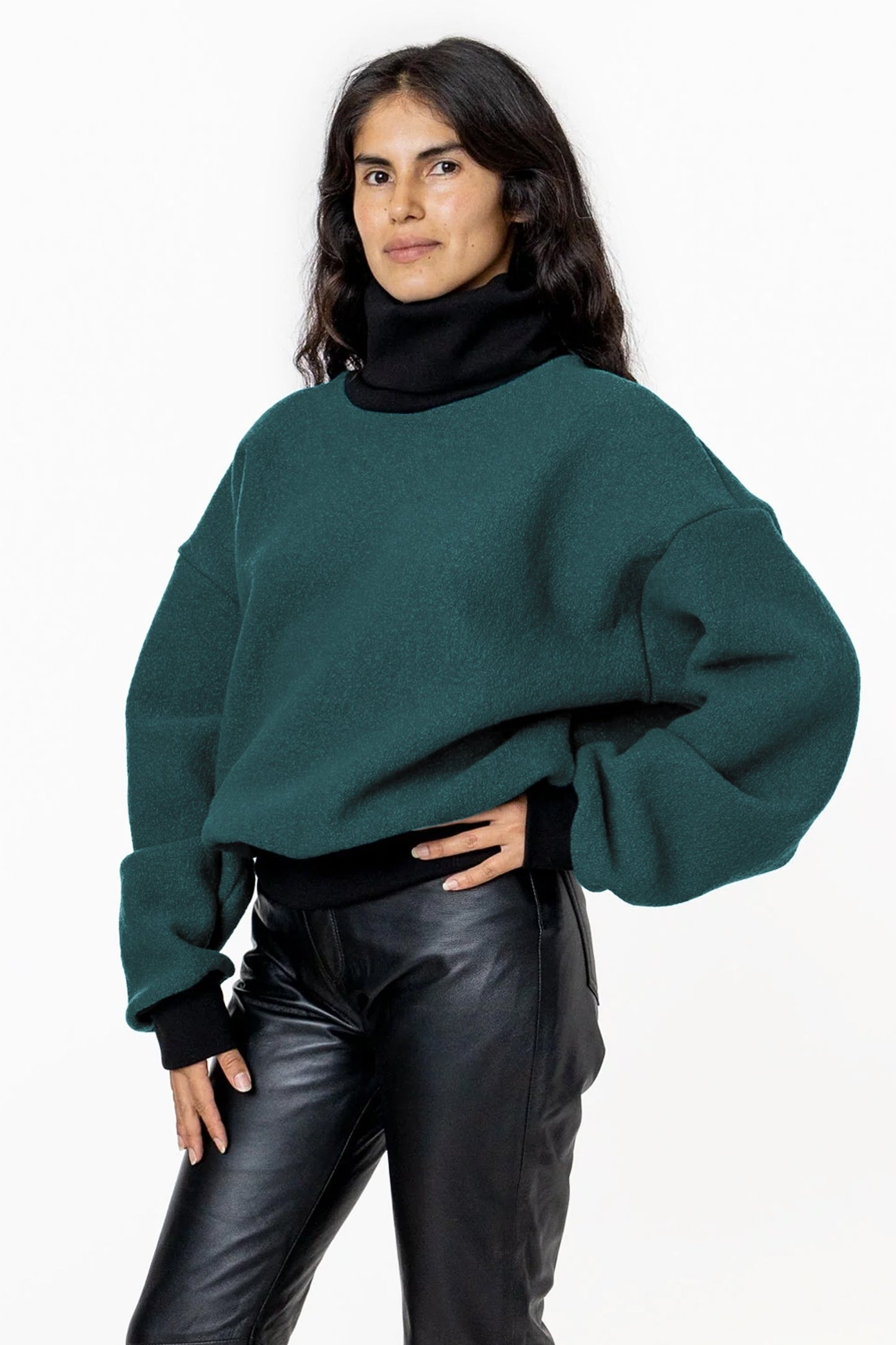 RWHR313 - Turtleneck Sweater with Heavy Cotton Rib