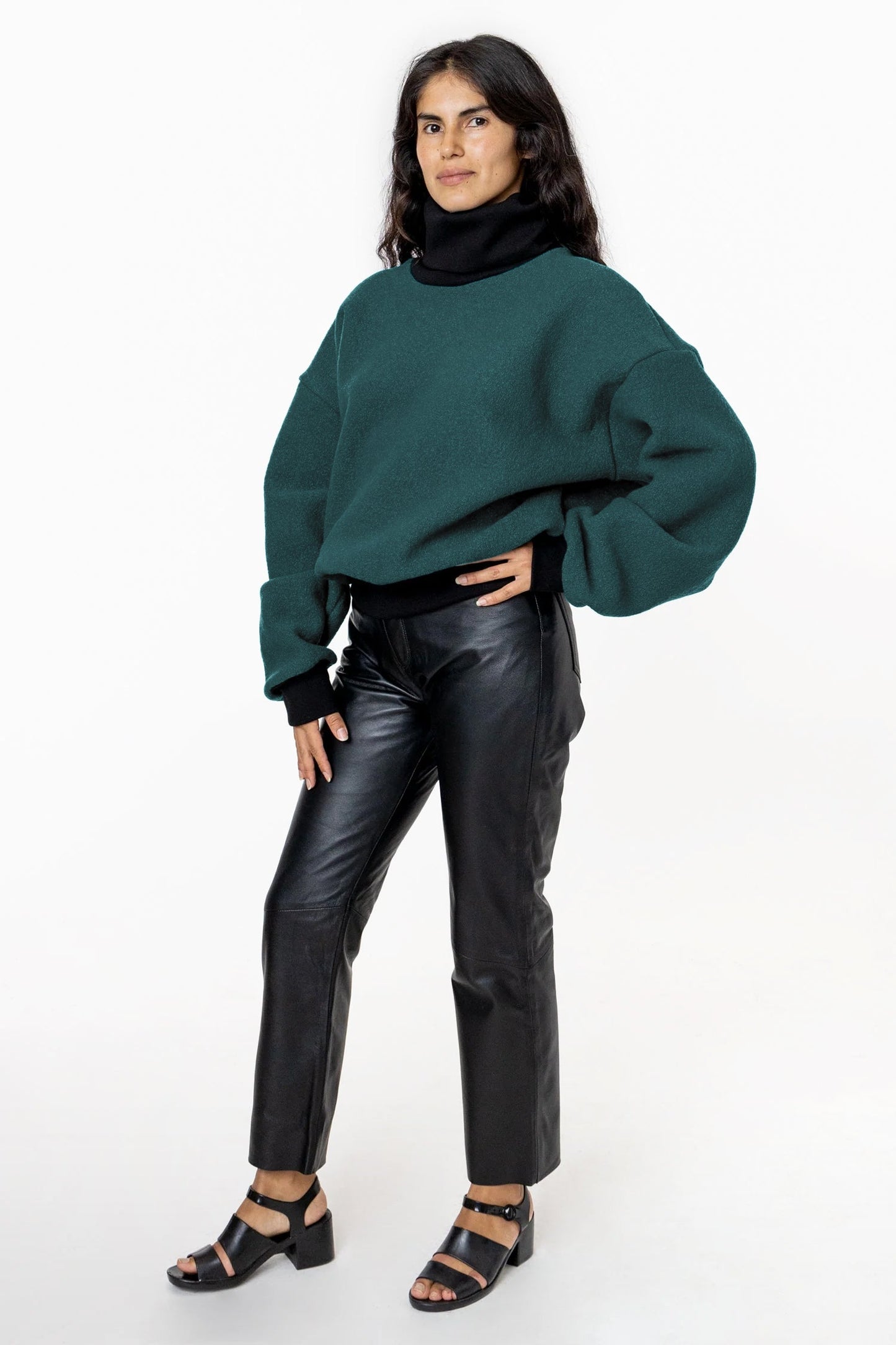RWHR313 - Turtleneck Sweater with Heavy Cotton Rib