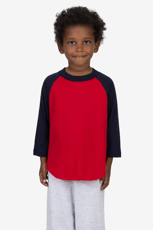FF1053 - Toddler 3/4 Sleeve Poly Cotton Raglan